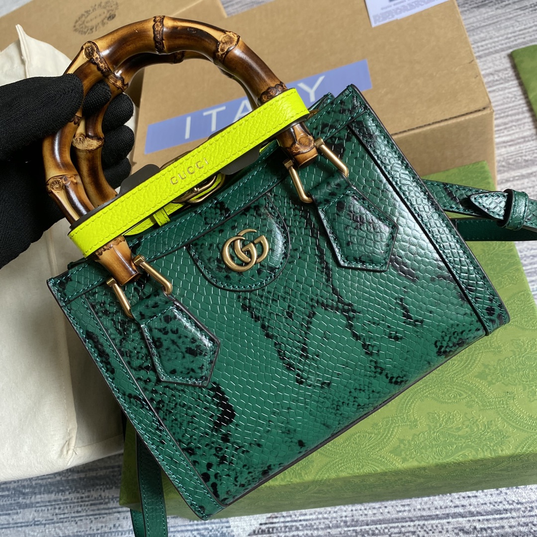 Gucci Diana Mini Tote Bag Shoulder Bag 655661 Green